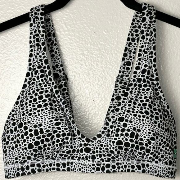 Sweaty Betty Retro Bikini Top Monochrome Croc Jacquard black/white women's XS - Picture 10 of 15